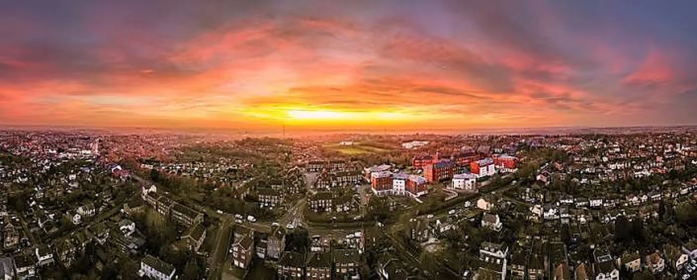 Sunset over Mapperley and its surrounding neighbourhoods